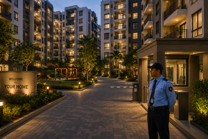 Residential complex security and housekeeping support